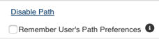 Remember User's Path Preferences